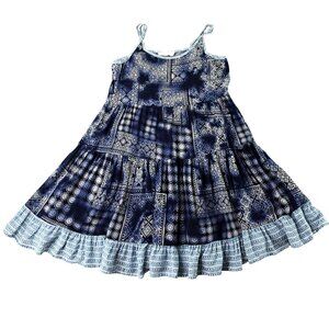 Ocean Drive Boho Tier Ruffle Tank Top Size M